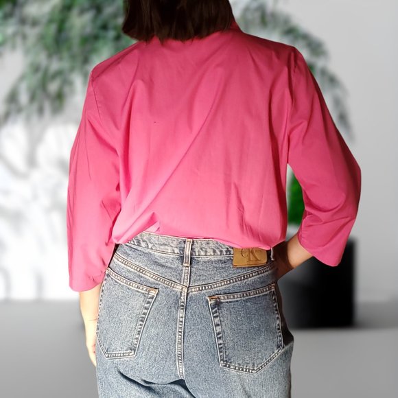 American Sweetheart Vintage 90's Ladies Button-Down Shirt - Pleated, Collar - Picture 5 of 10